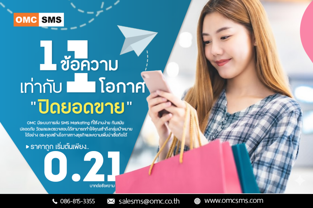 ข้อความ 1 บรรทัด สู่การปิดการขาย 1 พันล้าน (sms marketing)